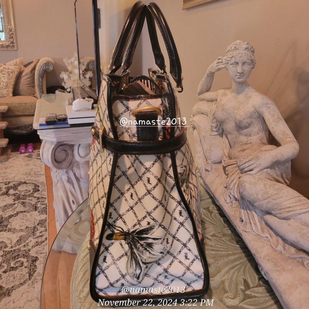 L.A.M.B. Gwen Stefani Marigold Satchel Designer Luxury Celebrity Leather #64 - Picture 4 of 16